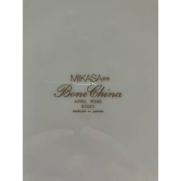 Mikasa Bone China Cake Plate & Server April Rose Pattern Made in Japan 11.5” - Picture 3 of 3